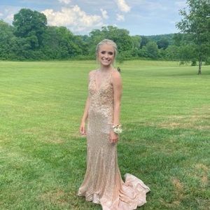 Prom Dress Gold/Rose Gold